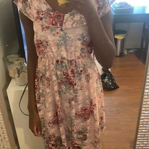 Flowy nobo floral dress